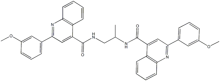 2-(3-methoxyphenyl)-N-[2-({[2-(3-methoxyphenyl)-4-quinolinyl]carbonyl}amino)-1-methylethyl]-4-quinolinecarboxamide Struktur