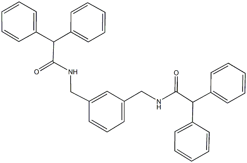 N-(3-{[(diphenylacetyl)amino]methyl}benzyl)-2,2-diphenylacetamide Struktur