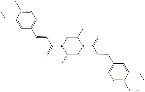 1,4-bis[3-(3,4-dimethoxyphenyl)acryloyl]-2,5-dimethylpiperazine Struktur