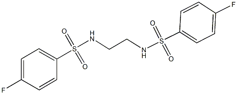 4-fluoro-N-(2-{[(4-fluorophenyl)sulfonyl]amino}ethyl)benzenesulfonamide Struktur