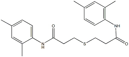 3-{[3-(2,4-dimethylanilino)-3-oxopropyl]sulfanyl}-N-(2,4-dimethylphenyl)propanamide Struktur