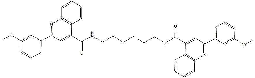 2-(3-methoxyphenyl)-N-[6-({[2-(3-methoxyphenyl)-4-quinolinyl]carbonyl}amino)hexyl]-4-quinolinecarboxamide Struktur