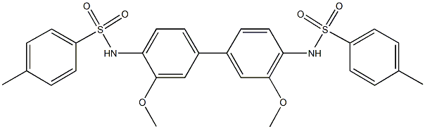 N-(3,3'-dimethoxy-4'-{[(4-methylphenyl)sulfonyl]amino}[1,1'-biphenyl]-4-yl)-4-methylbenzenesulfonamide Struktur