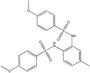 4-methoxy-N-(2-{[(4-methoxyphenyl)sulfonyl]amino}-4-methylphenyl)benzenesulfonamide Struktur