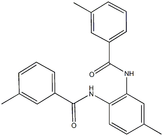 3-methyl-N-{5-methyl-2-[(3-methylbenzoyl)amino]phenyl}benzamide Struktur