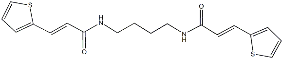 3-(2-thienyl)-N-(4-{[3-(2-thienyl)acryloyl]amino}butyl)acrylamide Struktur