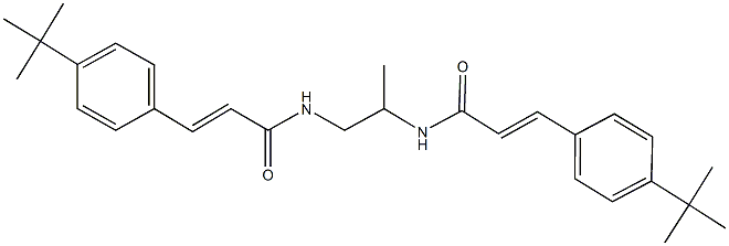 3-(4-tert-butylphenyl)-N-(2-{[3-(4-tert-butylphenyl)acryloyl]amino}-1-methylethyl)acrylamide Struktur