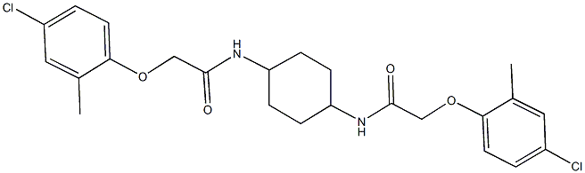 2-(4-chloro-2-methylphenoxy)-N-(4-{[(4-chloro-2-methylphenoxy)acetyl]amino}cyclohexyl)acetamide Struktur