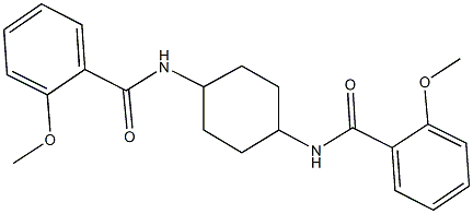 2-methoxy-N-{4-[(2-methoxybenzoyl)amino]cyclohexyl}benzamide Struktur