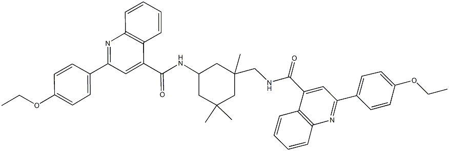 2-(4-ethoxyphenyl)-N-{3-[({[2-(4-ethoxyphenyl)-4-quinolinyl]carbonyl}amino)methyl]-3,5,5-trimethylcyclohexyl}-4-quinolinecarboxamide Struktur