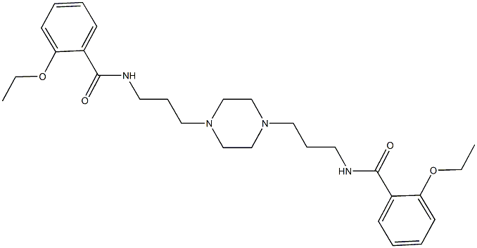 2-ethoxy-N-[3-(4-{3-[(2-ethoxybenzoyl)amino]propyl}-1-piperazinyl)propyl]benzamide Struktur