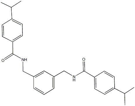 4-isopropyl-N-(3-{[(4-isopropylbenzoyl)amino]methyl}benzyl)benzamide Struktur