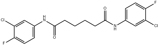 N~1~,N~6~-bis(3-chloro-4-fluorophenyl)hexanediamide Struktur