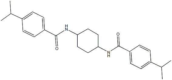 4-isopropyl-N-{4-[(4-isopropylbenzoyl)amino]cyclohexyl}benzamide Struktur