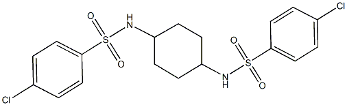 4-chloro-N-(4-{[(4-chlorophenyl)sulfonyl]amino}cyclohexyl)benzenesulfonamide Struktur