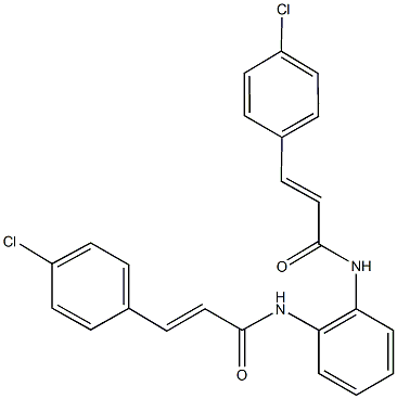 3-(4-chlorophenyl)-N-(2-{[3-(4-chlorophenyl)acryloyl]amino}phenyl)acrylamide Struktur