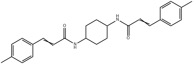 3-(4-methylphenyl)-N-(4-{[3-(4-methylphenyl)acryloyl]amino}cyclohexyl)acrylamide Struktur