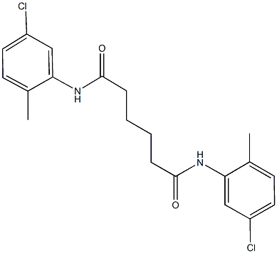 N~1~,N~6~-bis(5-chloro-2-methylphenyl)hexanediamide Struktur