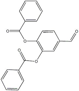 2-(benzoyloxy)-5-formylphenyl benzoate Struktur