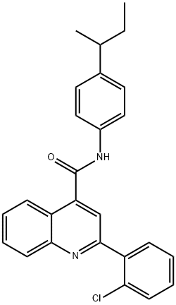 N-(4-sec-butylphenyl)-2-(2-chlorophenyl)-4-quinolinecarboxamide Struktur