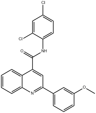 N-(2,4-dichlorophenyl)-2-(3-methoxyphenyl)-4-quinolinecarboxamide Struktur