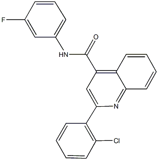 2-(2-chlorophenyl)-N-(3-fluorophenyl)-4-quinolinecarboxamide Struktur