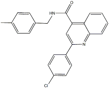 2-(4-chlorophenyl)-N-(4-methylbenzyl)-4-quinolinecarboxamide Struktur