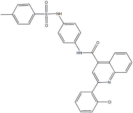 2-(2-chlorophenyl)-N-(4-{[(4-methylphenyl)sulfonyl]amino}phenyl)-4-quinolinecarboxamide Struktur