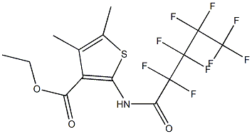 ethyl 4,5-dimethyl-2-[(2,2,3,3,4,4,5,5,5-nonafluoropentanoyl)amino]-3-thiophenecarboxylate Struktur