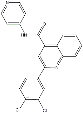 2-(3,4-dichlorophenyl)-N-(4-pyridinyl)-4-quinolinecarboxamide Struktur