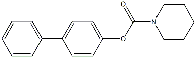 [1,1'-biphenyl]-4-yl 1-piperidinecarboxylate Struktur