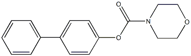 [1,1'-biphenyl]-4-yl 4-morpholinecarboxylate Struktur