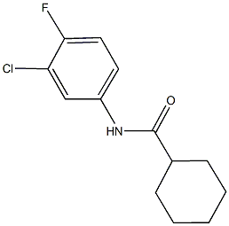 N-(3-chloro-4-fluorophenyl)cyclohexanecarboxamide Struktur