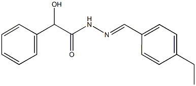 N'-(4-ethylbenzylidene)-2-hydroxy-2-phenylacetohydrazide Struktur