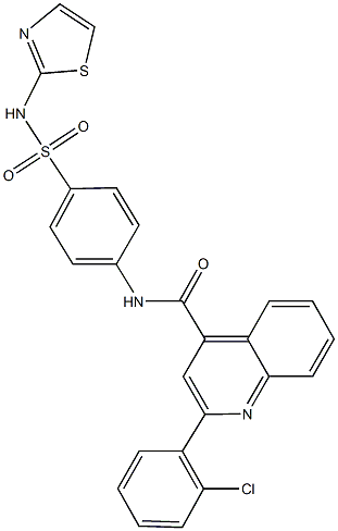 2-(2-chlorophenyl)-N-{4-[(1,3-thiazol-2-ylamino)sulfonyl]phenyl}-4-quinolinecarboxamide Struktur