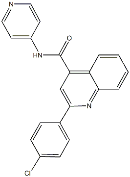 2-(4-chlorophenyl)-N-(4-pyridinyl)-4-quinolinecarboxamide Struktur