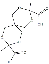 3,9-dimethyl-2,4,8,10-tetraoxaspiro[5.5]undecane-3,9-dicarboxylic acid Struktur