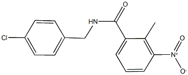 N-(4-chlorobenzyl)-3-nitro-2-methylbenzamide Struktur