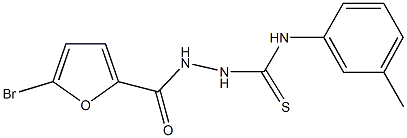 2-(5-bromo-2-furoyl)-N-(3-methylphenyl)hydrazinecarbothioamide Struktur