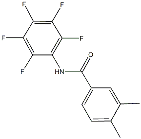 3,4-dimethyl-N-(2,3,4,5,6-pentafluorophenyl)benzamide Struktur