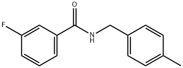 3-fluoro-N-(4-methylbenzyl)benzamide Struktur