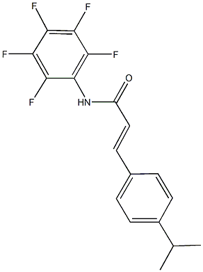 3-(4-isopropylphenyl)-N-(2,3,4,5,6-pentafluorophenyl)acrylamide Struktur