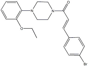 1-[3-(4-bromophenyl)acryloyl]-4-(2-ethoxyphenyl)piperazine Struktur