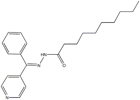 N'-[phenyl(4-pyridinyl)methylene]decanohydrazide Struktur