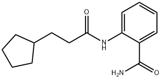 2-[(3-cyclopentylpropanoyl)amino]benzamide Struktur