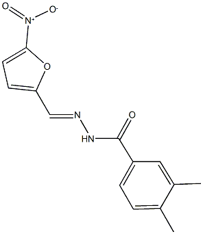 N'-({5-nitro-2-furyl}methylene)-3,4-dimethylbenzohydrazide Struktur