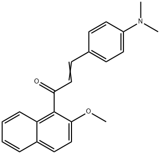 3-[4-(dimethylamino)phenyl]-1-(2-methoxy-1-naphthyl)-2-propen-1-one Struktur