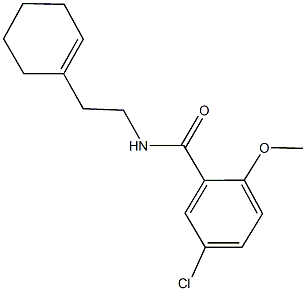 5-chloro-N-[2-(1-cyclohexen-1-yl)ethyl]-2-methoxybenzamide Struktur