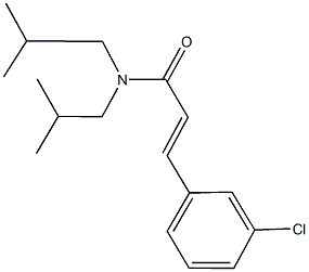 3-(3-chlorophenyl)-N,N-diisobutylacrylamide Struktur