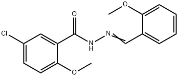 5-chloro-2-methoxy-N'-(2-methoxybenzylidene)benzohydrazide Struktur